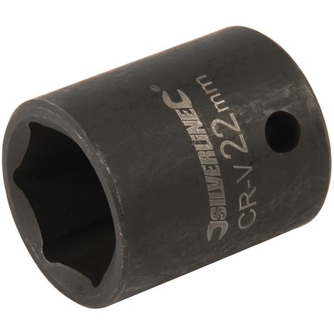 DOUILLE IMPACT MÉTRIQUE 1/2 AVEC ENTRAÎNEMENT À 6 POINTES 22 MM SILVERLINE 895642