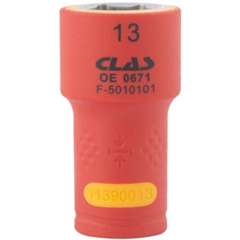Douille isolee 1/4" 13mm- OE 0671 - CLAS Equipements