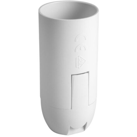 Douille lisse E14 blanche, plastique PET recyclé - Tibelec