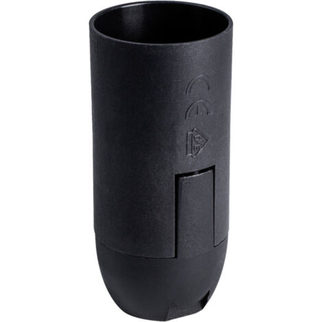 Douille lisse E14 noire, plastique PET recyclé - Tibelec