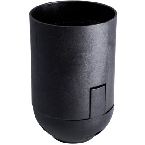 Douille lisse E27 noire, plastique PET recyclé - Tibelec