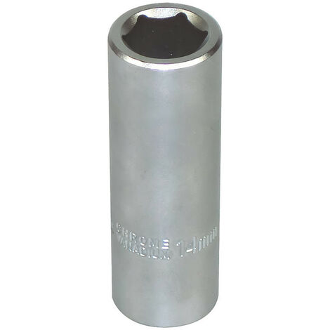 Autobest – Douille longue 14 mm 6 pans en acier chrome vanadium satinée – Carré 1/2 pouce (12,7 mm) – Compatible pour usage professionnel