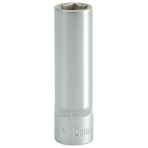 DOUILLE LONGUE 6 PANS CHROMÉE 1/2'' 15MM - YT-1228