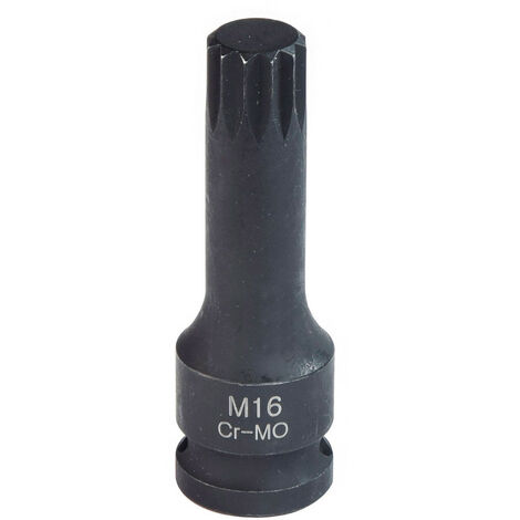 Douille longue à choc XZN M16 - carré 1/2 75 mm