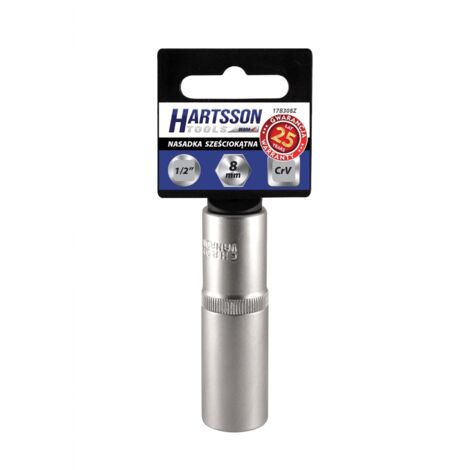 Douille longue, hexagonale, 1/2"" 18 mm avec pendentif