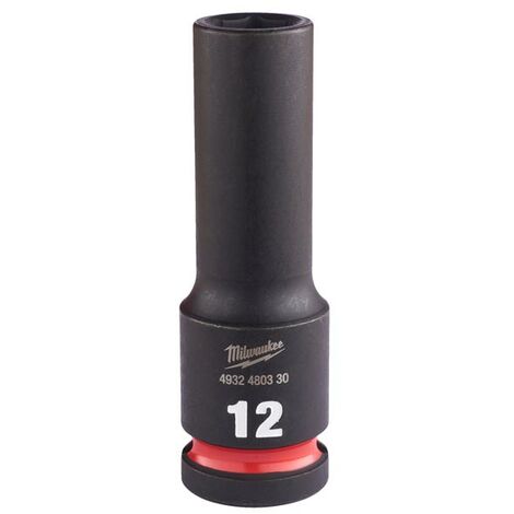 Douille longue shockwave 1/2 hex 12mm Milwaukee