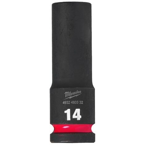 Douille longue shockwave 1/2 hex 14mm Milwaukee