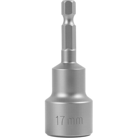 Douille magnétique de 17 mm, douille hexagonale 1/4" pour perceuses, tournevis à noix et adaptateur de douille à percussion,Outil pour le bricolage et la réparation
