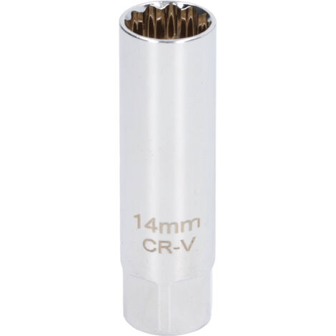 Douille Magnétique Universelle pour Bougies - Extra Fine 12 Points 3/8 Pouce 14mm - Outil de Démontage