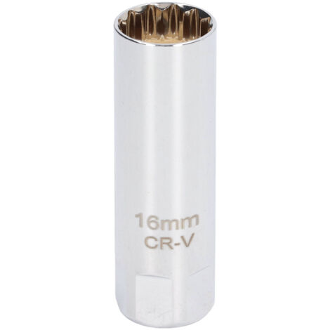 Douille magnétique universelle pour bougies, paroi ultra-fine, outil spécial de dépose 12 points 3/8" 16mm