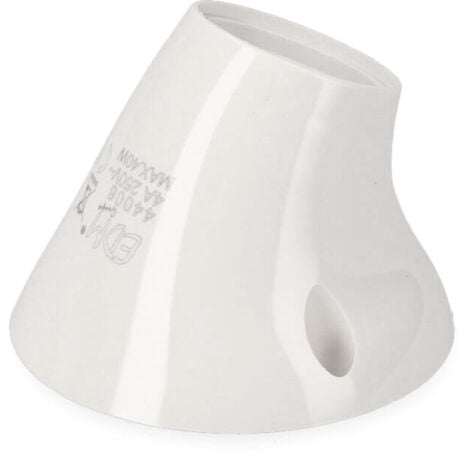 Douille Murale Courbe E27 - Fixation Thermoplastique Blanc - Tension AC250V - EDM