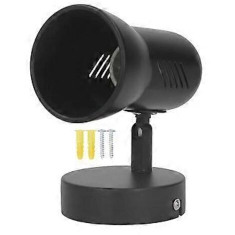 Douille murale E26 rotative, noir mat, installation facile, pour chambre ou bureau, 85-265 V