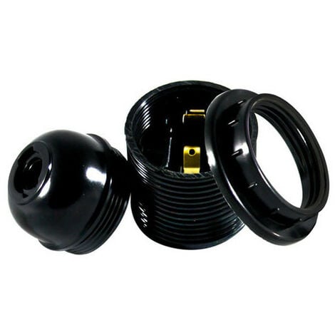 DOUILLE NOIRE E27+ BAGUE BRANCHEMENT AUTOMATIQUE