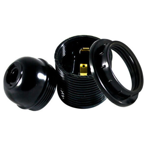 DOUILLE NOIRE E27+ BAGUE BRANCHEMENT AUTOMATIQUE