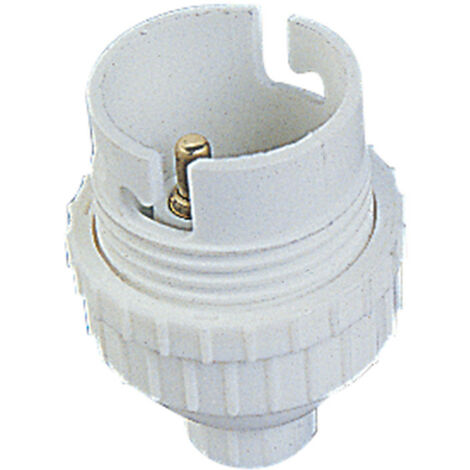 Douille nylon B22 blanche