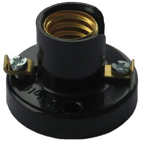 Douille patère E10, 2A, 250V, 2 trous de montage à 30 mm de distance