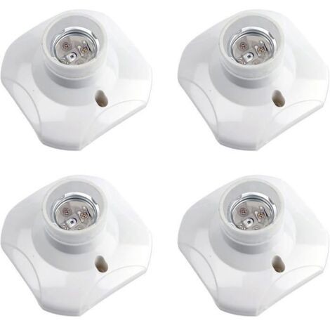 Douille Plafond E27 à Visser, AC 220-240V, Support Douille pour Ampoule LED, Base Plafonnier Culot E27, lot de 4