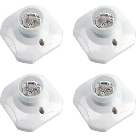 Douille Plafond E27 Visser, Douille E27 Garage, AC 220-240V, Support Douille pour Ampoule LED, Base Plafonnier Culot E27, Base