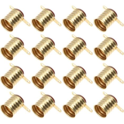 Douille pour Ampoule E10: 25 Pièces E10 Petit Porte-Ampoule Électrique Adaptateur De Culot D'ampoule Tout Bronze Visser pour École Laboratoire Accessoires Électriques de Circuits