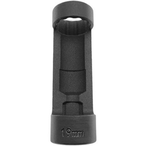 Douille pour écrou de jambe de force, douille de suspension 12 pans, entraînement 1/2 pouce, outil de réparation automobile (19 mm, noir)