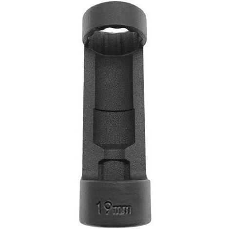 Douille pour écrou de jambe de force, douille de suspension 12 pans, entraînement 1/2 pouce, outil de réparation automobile (19 mm, noir)