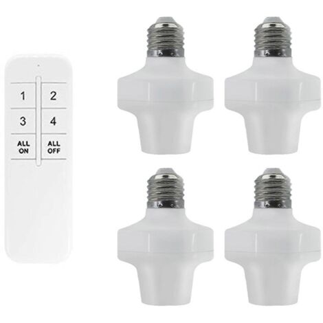 Douille pour lampe LED E27 4 en 1 avec télécommande sans fil via application mobile