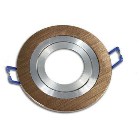 Douille Projecteur Encastrable Pour Projecteur Rond Orientable En Acier Douille P2 Brun
