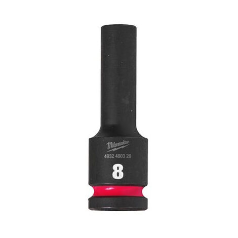 Douille Shockwave 1/2 hex longue MILWAUKEE 8 mm - 4932480326