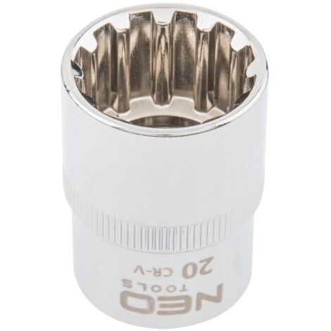 Douille Spline 12 pans 1/2 NEO TOOLS/Taille:20 mm