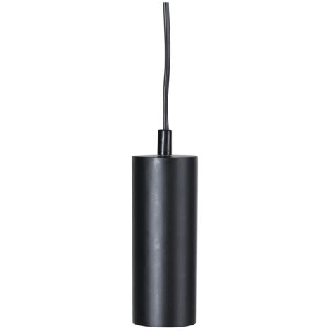 Douille Star Trading « Tub », douille E27, câble 3,5 m, bois, noir, L 350 cm, H 15 cm