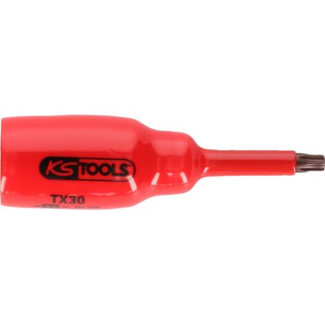 Douille tournevis 1/2" avec revêtement isolant pour vis Torx, T20, courte
