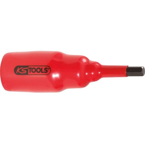 Douille tournevis 3/8" avec revêtement isolant pour vis à six pans creux, courte, 6 mm