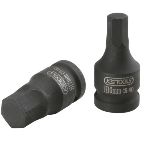Douille tournevis à chocs 6 pans 1/2’’, 10 mm - 911.0906 - KS Tools