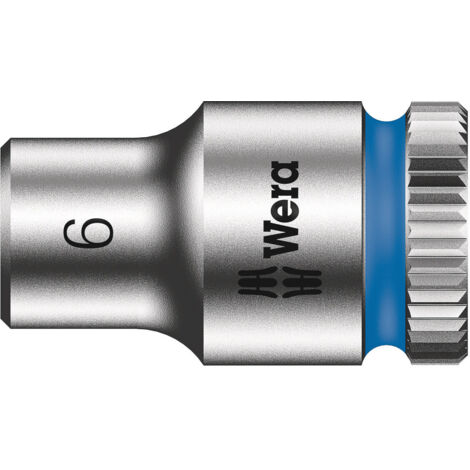 Douille WERA 1/4", 6 pans, court SW 6,0 longueur 23mm