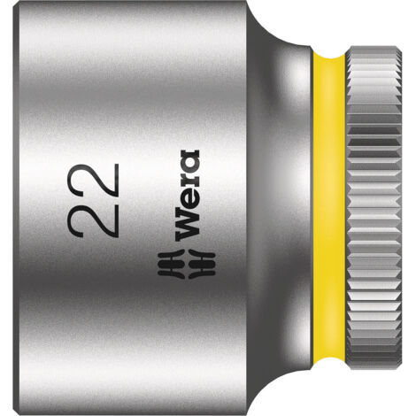 Douille WERA 3/8", 6 pans, court, SW 22,0 longueur 30mm