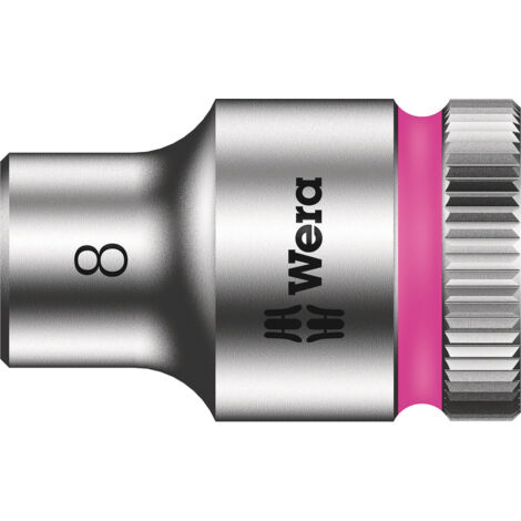 Douille WERA 3/8", 6 pans, court, SW 8,0 longueur 29mm