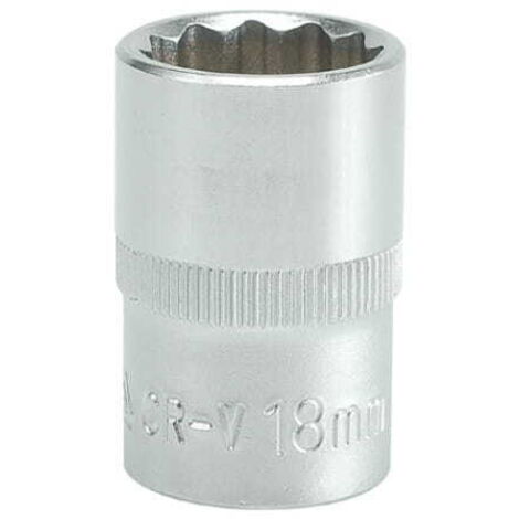 DOUILLE YATO 12 PANS 1/2"" COURTE 18 mm