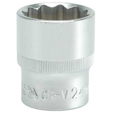 DOUILLE YATO 12 PANS 1/2"" COURTE 24 mm