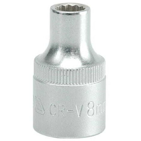 DOUILLE YATO 12 PANS 1/2"" COURTE 8 mm