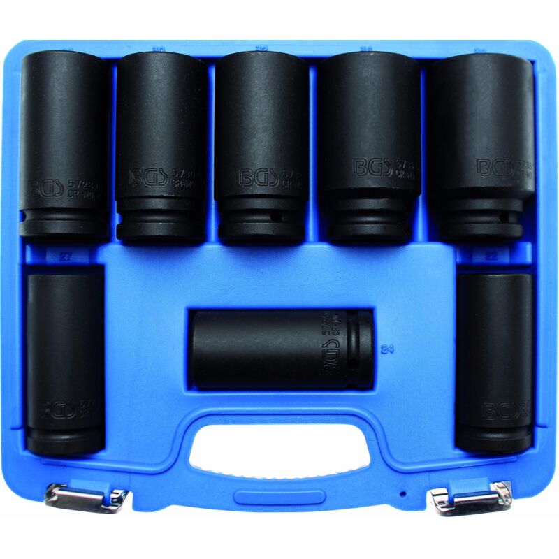 Douilles impact a choc longues 6 pans carre 3/4 coffret Bgs Technic