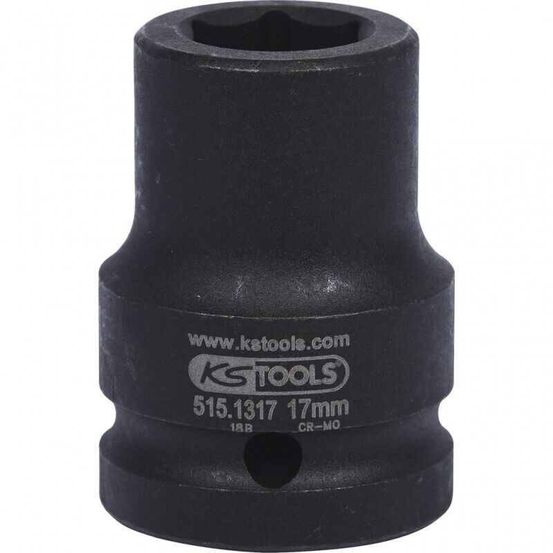 Ks tools 3/4"" douilles &agrave; chocs 6 pans, courtes, 17mm