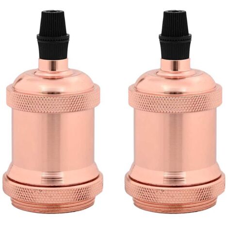 Douilles de lampe 2 pcs bronze or rose E27 CFW38987