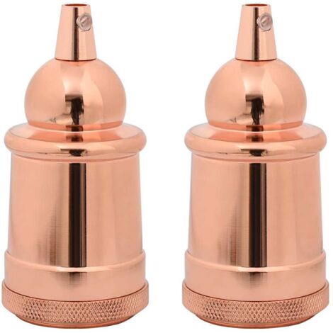 Douilles de lampe 2 pcs bronze or rose E27 CFW55734
