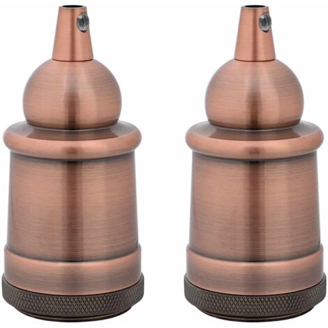 Douilles de lampe 2 pcs bronze rouge E27 CFW33169