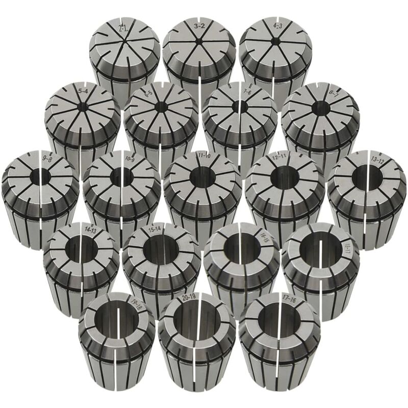 Douilles de serrage ER32 19 pcs Ensemble d'outils de tournage Vidaxl