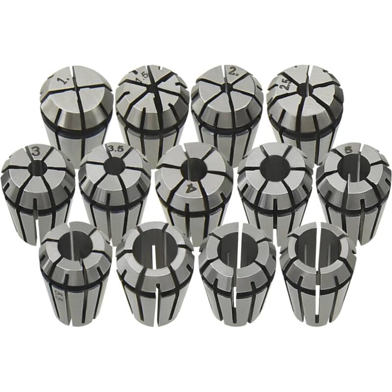 Douilles de serrage ER11 13 pcs Ensemble d'outils de tournage Vidaxl