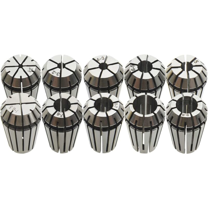 Douilles de serrage ER16 10 pcs Ensemble d'outils de tournage Vidaxl
