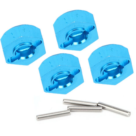 Douilles d'écrou de moyeu hexagonales de 5 mm avec goupilles pour voiture RC WLtoys 1/14 144001, pièces de rechange bleues 1266B