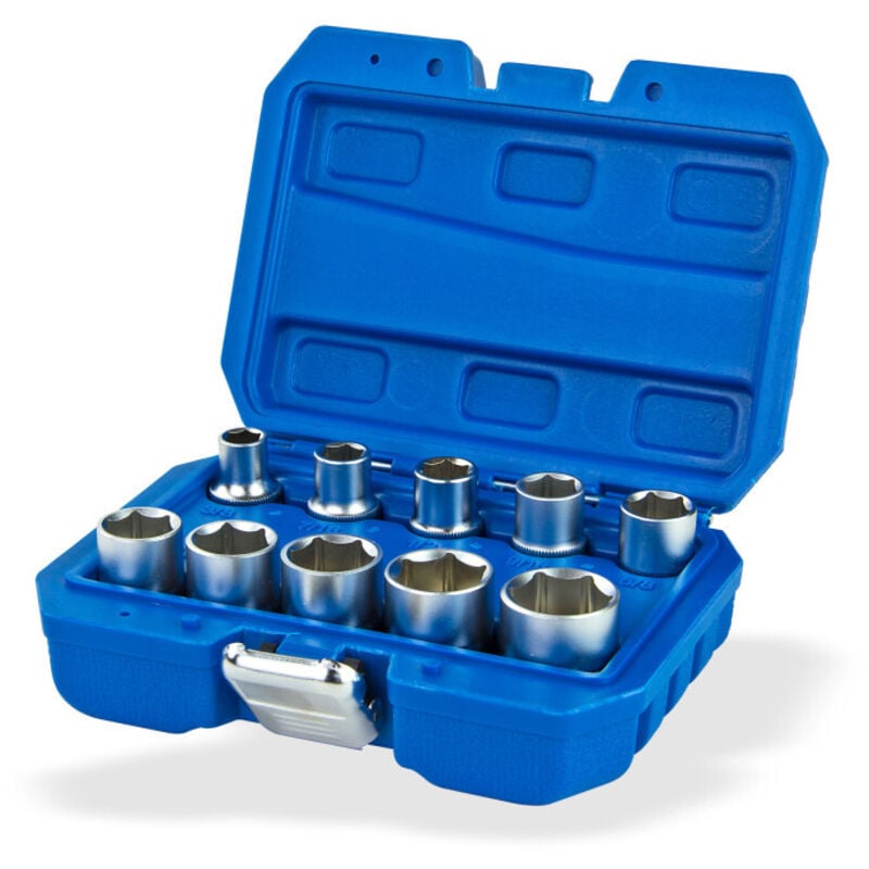 Dema - Douilles en pouce chrome vanadium 1/2' - 10 pièces