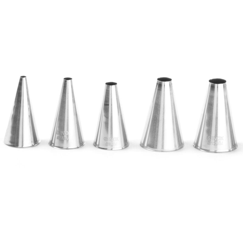 Embouts pour poche à douille pour décoration, acier 2-10mm, 5 pcs Hendi 551691